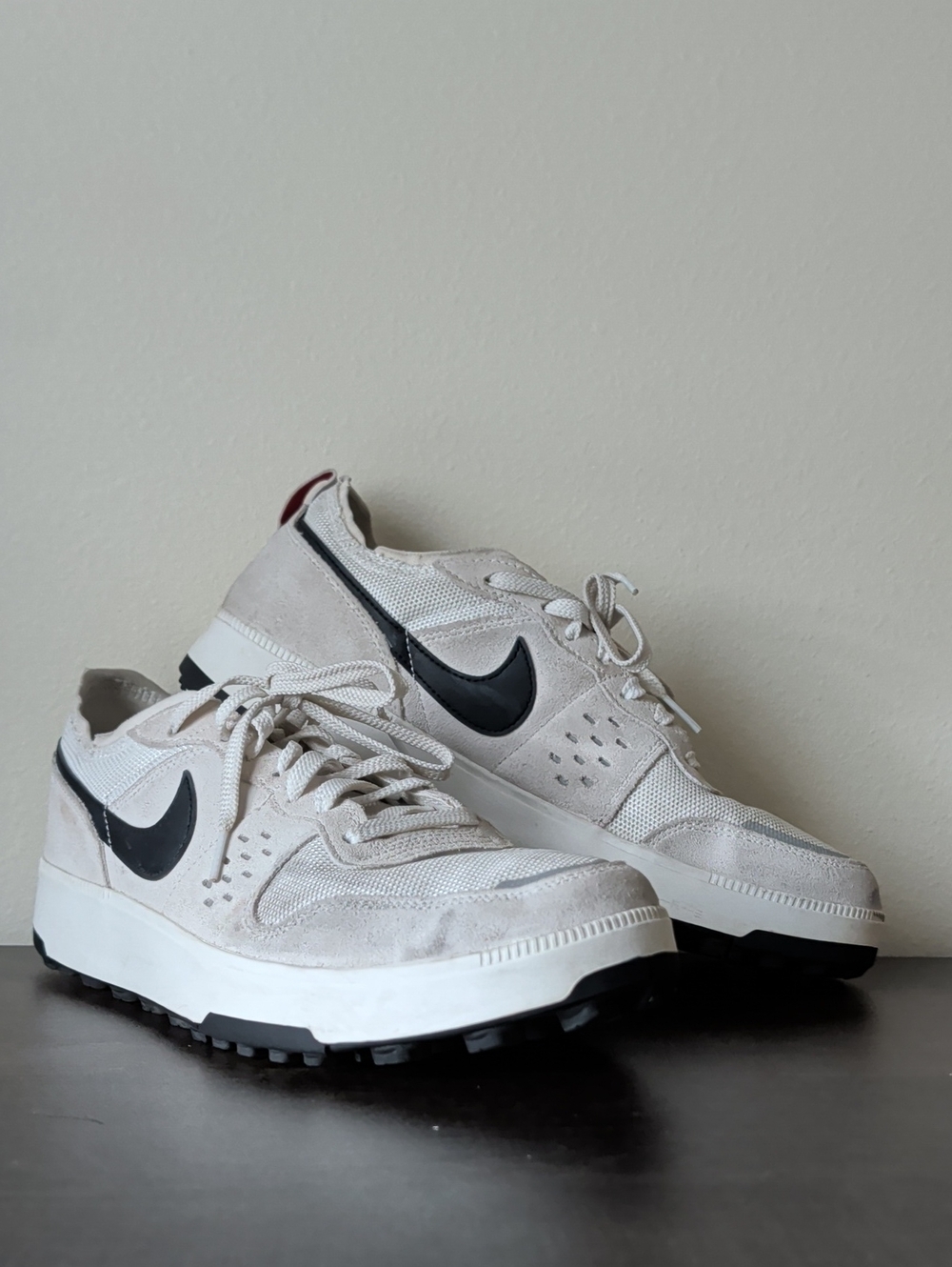 Men's Nike C1TY In Summit White/Fire Red/Black